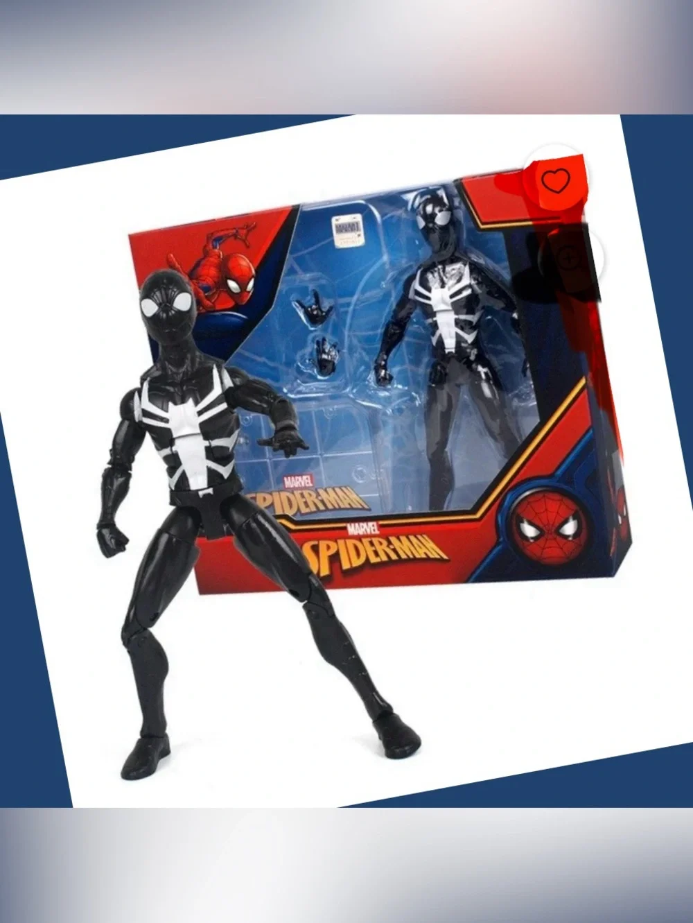 ZD Toys Marvel Hero Action Figure Black Venom Spider-man PVC Toy Model Kids Gift